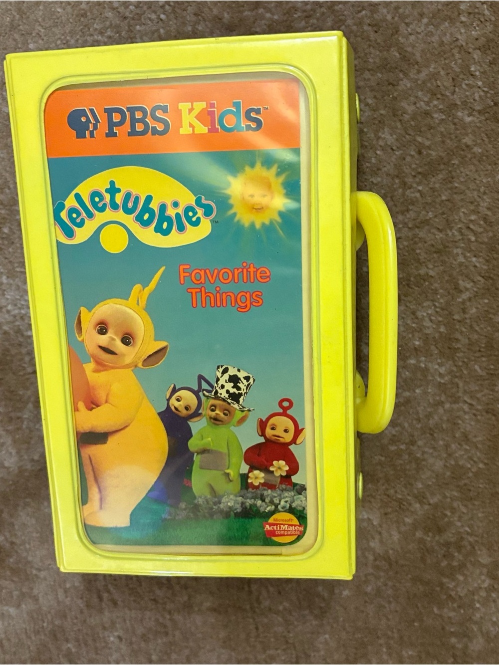 Teletubbies Favorite Things Carrying Case With 2 VHS Movies 1990